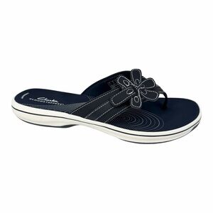 Clarks Women's Cloudsteppers Brinkley Flora Sandals Navy Size 10M